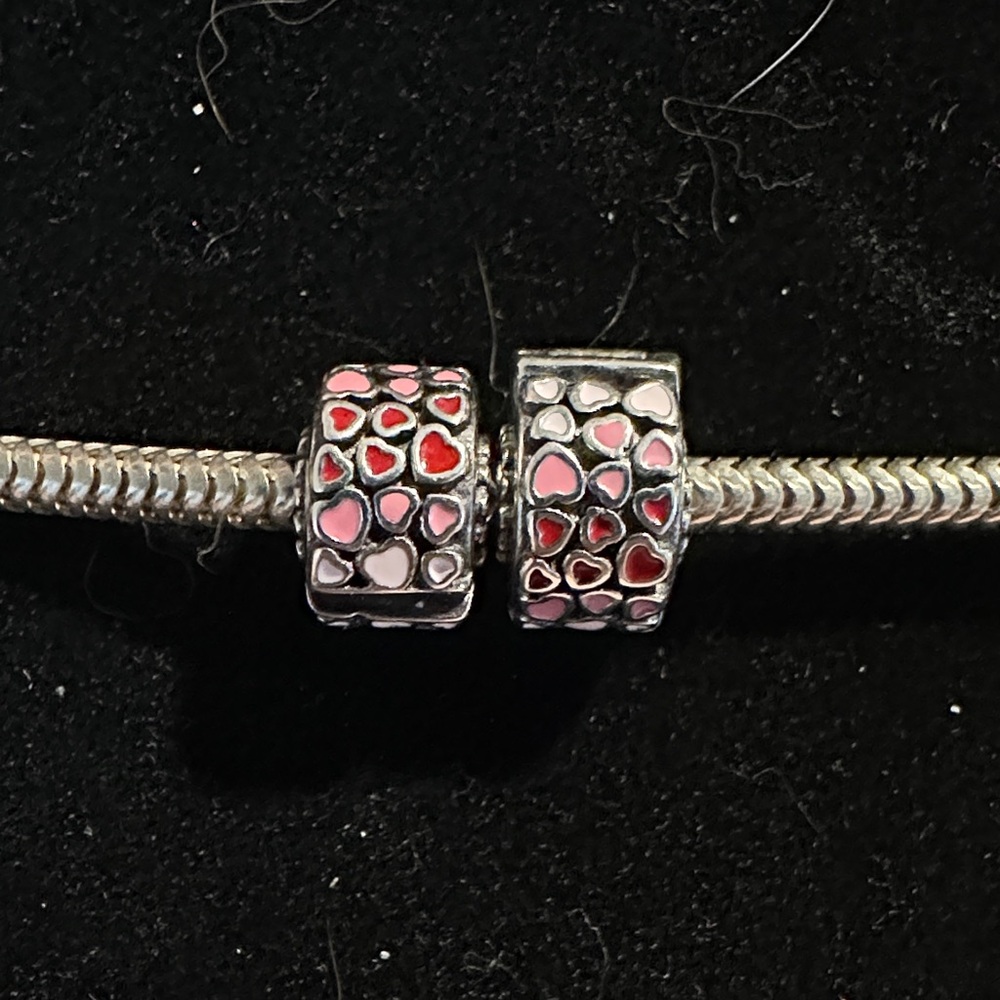 Ombré Hearts Clip Charms